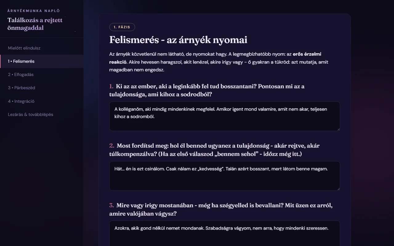 Képernyőkép: 1. fázis · Felismerés
