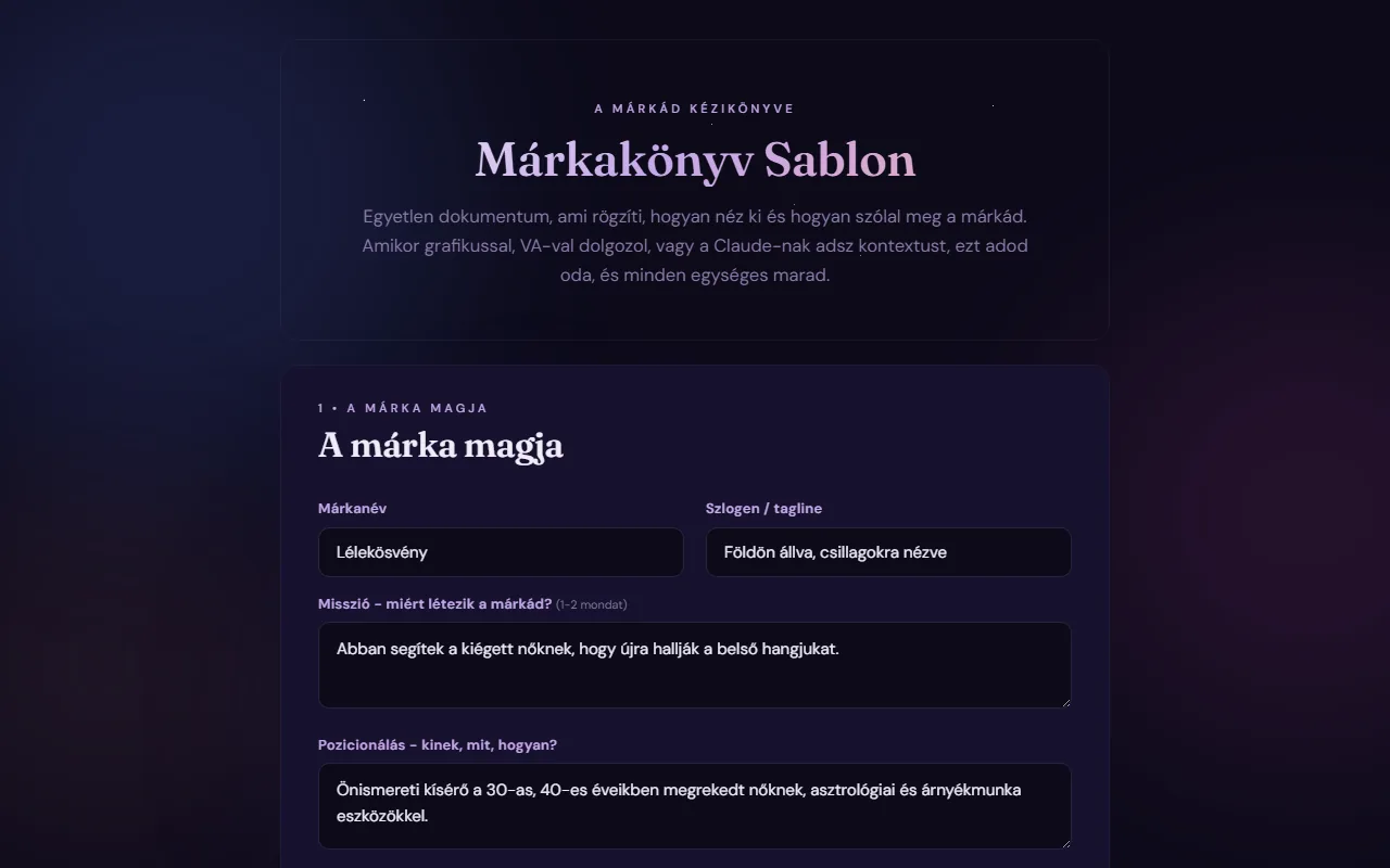 Képernyőkép: A márka magja